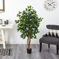 4’ Ficus Artificial Tree with Natural Trunks Home Decor