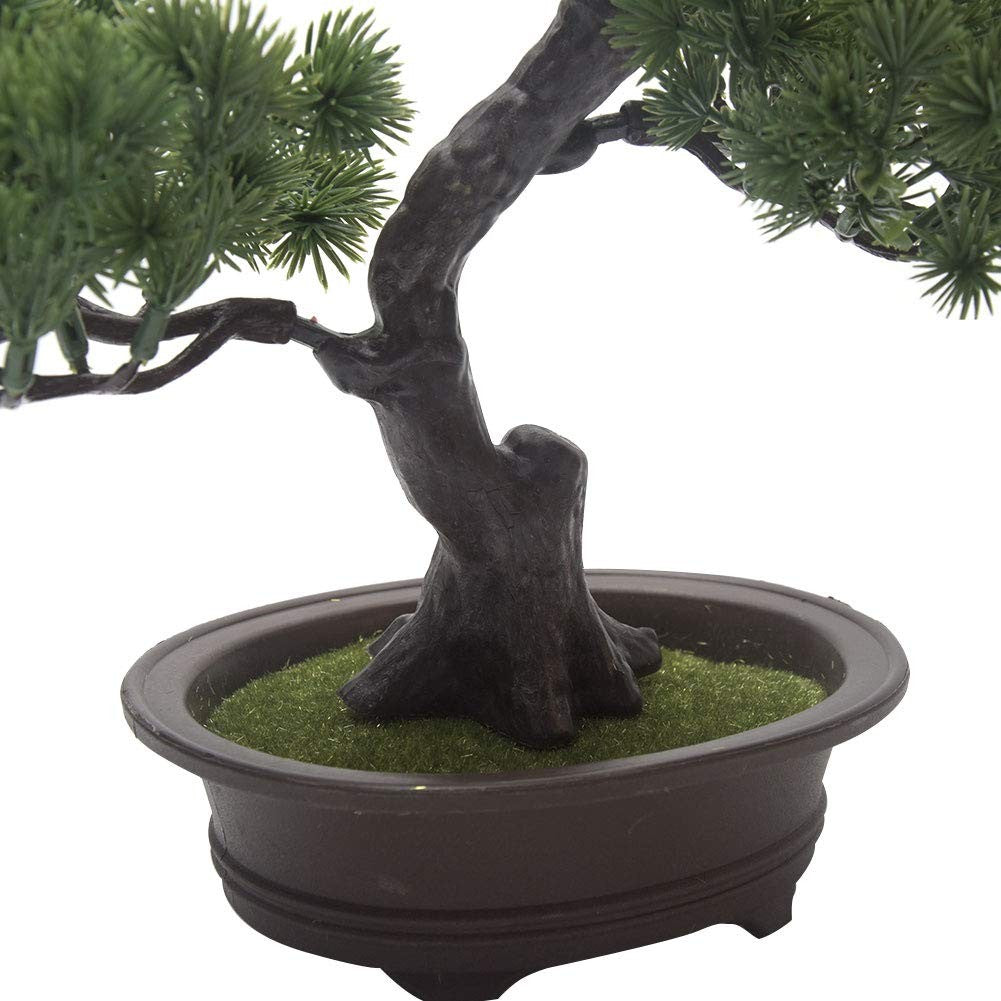 Artificial Bonsai Pine Tree Plastic Simulation Potted Plant DIY Decorative Bo.